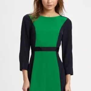 Marc By Marc Jacobs Green and Black Long Sleeve Dress